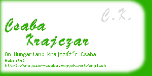 csaba krajczar business card